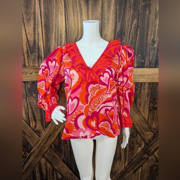 NWT Alden Adair Lovers Lane Jean Top Shirt Women's size Medium - Picture 2 of 6